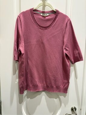 Boden Rose Pink Short Sleeve Knit Top